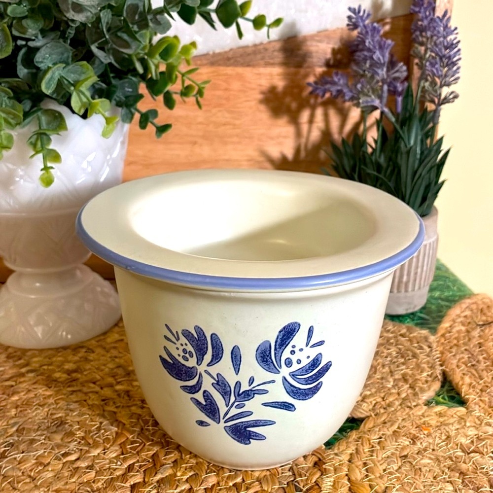 Pfaltzgraff Dip Cooler Set, Cream and Blue Serveware Collection